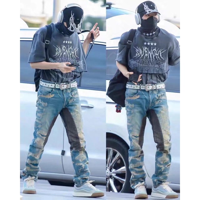Kayne West Caps - Mũ lưỡi chai hoạ tiết lửa Unisex