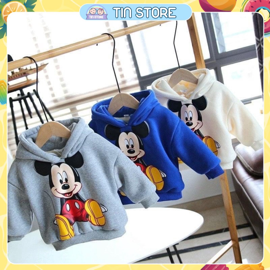 Áo Nỉ Hoodie Cho Bé Trai Và Bé Gái Hình Mickey Từ 5 Đến 32 Kg Tin Store