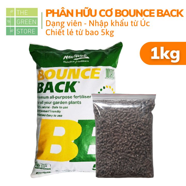 Phân BOUNCE BACK BB hữu cơ (1KG chiết lẻ từ bao 5kg) nhập khẩu từ Úc, dạng viên