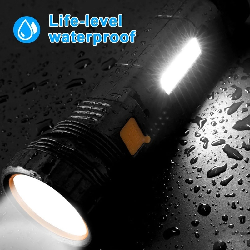 Đèn Pin Năng Lượng Mặt Trời COB Cầm Tay 3 Chế Độ Sáng Cao Lumen Chống Nước Có Thể Sạc Lại Dùng Cho Leo Núi / Cắm Trại