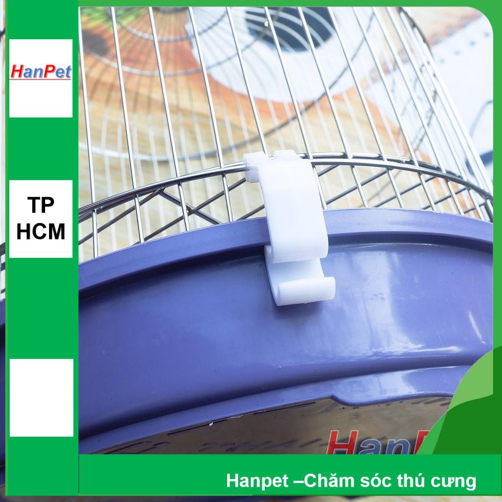 HCM-Lồng Cu gáy Chất liệu 100% inox không gỉ sét (Hanpet long chim inox) tặng áo lồng và máng ăn/