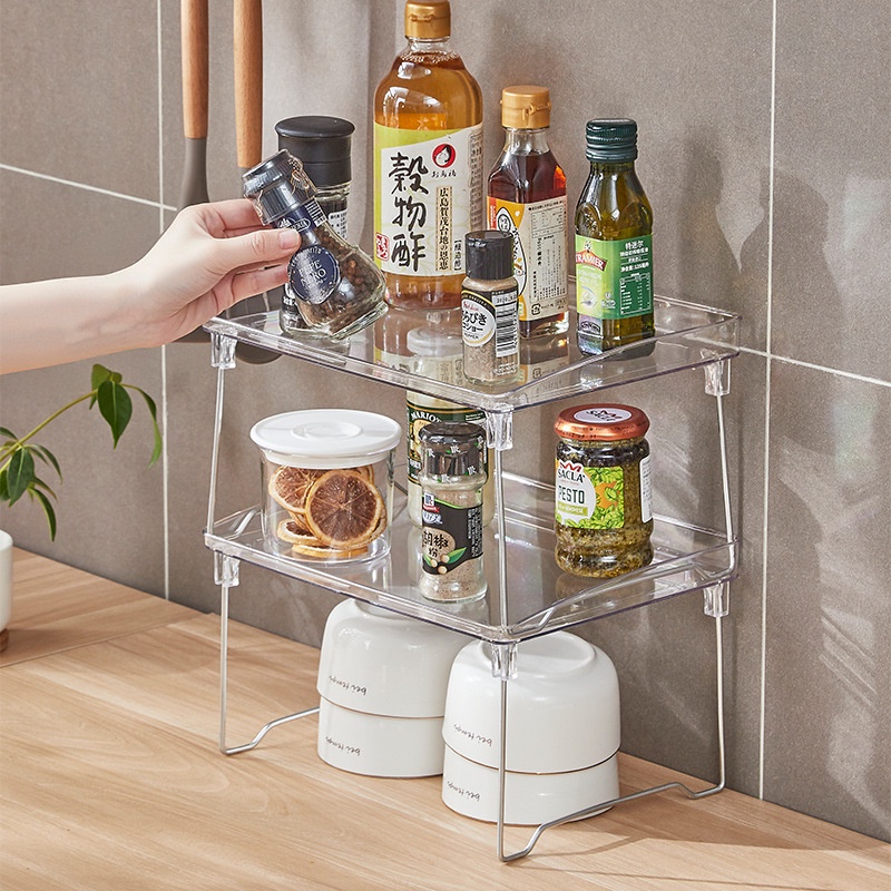 Kệ Đựng Mỹ Phẩm, Bút Viết, Đồ Cá Nhân Trong Suốt Để Bàn Gấp Gọn Đa Năng