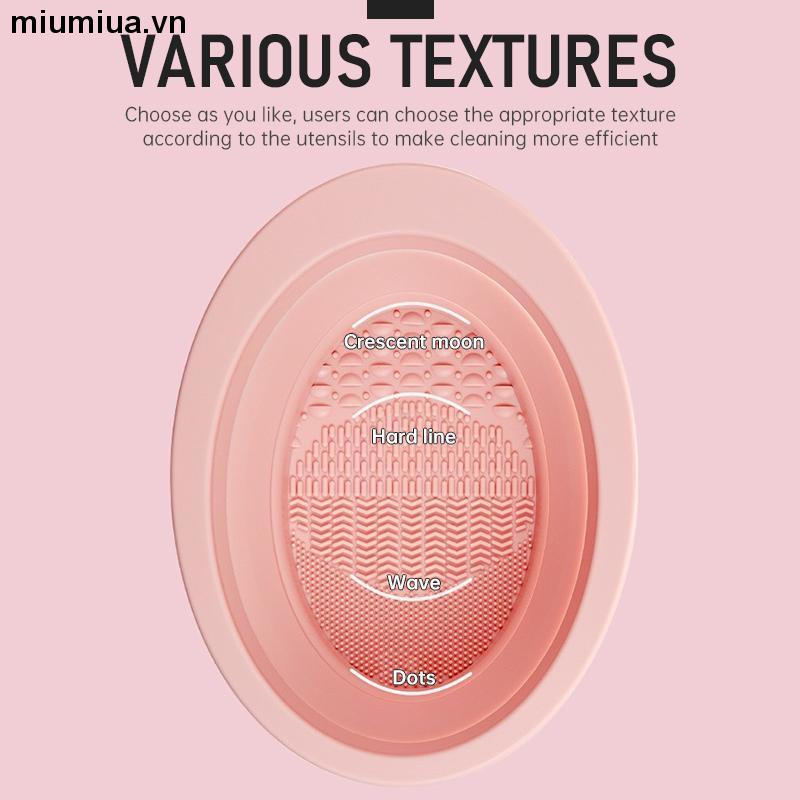 miumiua🔮Miếng Silicone Vệ Sinh Cọ Trang Điểm Gấp Gọn Tiện Lợi