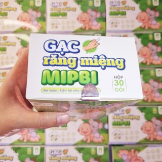 Gạc rơ lưỡi/ răng miệng MIPBI cho bé từ sơ sinh ( Hộp 30c )