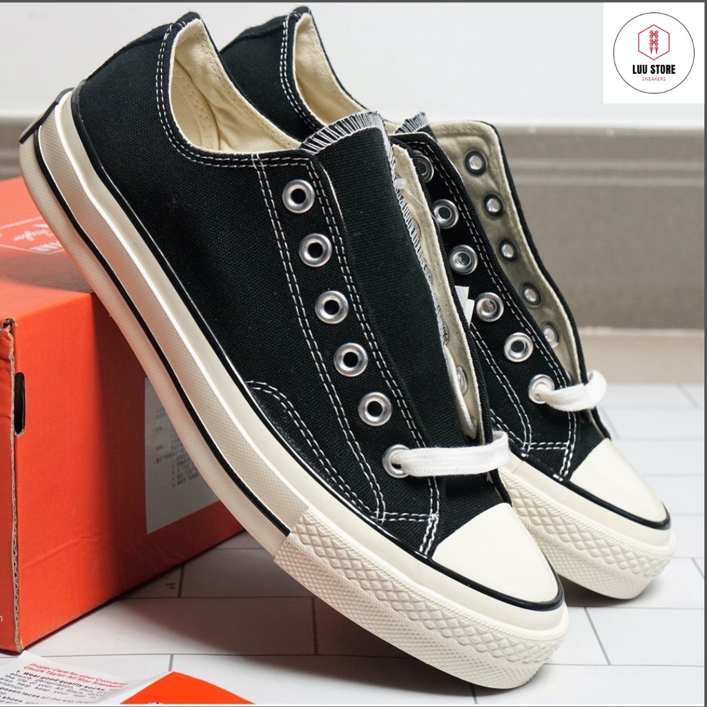 Giày CV Cổ Thấp, Giày Sneaker CV Chuck Taylor 1970S All Star Đen Trắng Cao Cấp Full Box Bill
