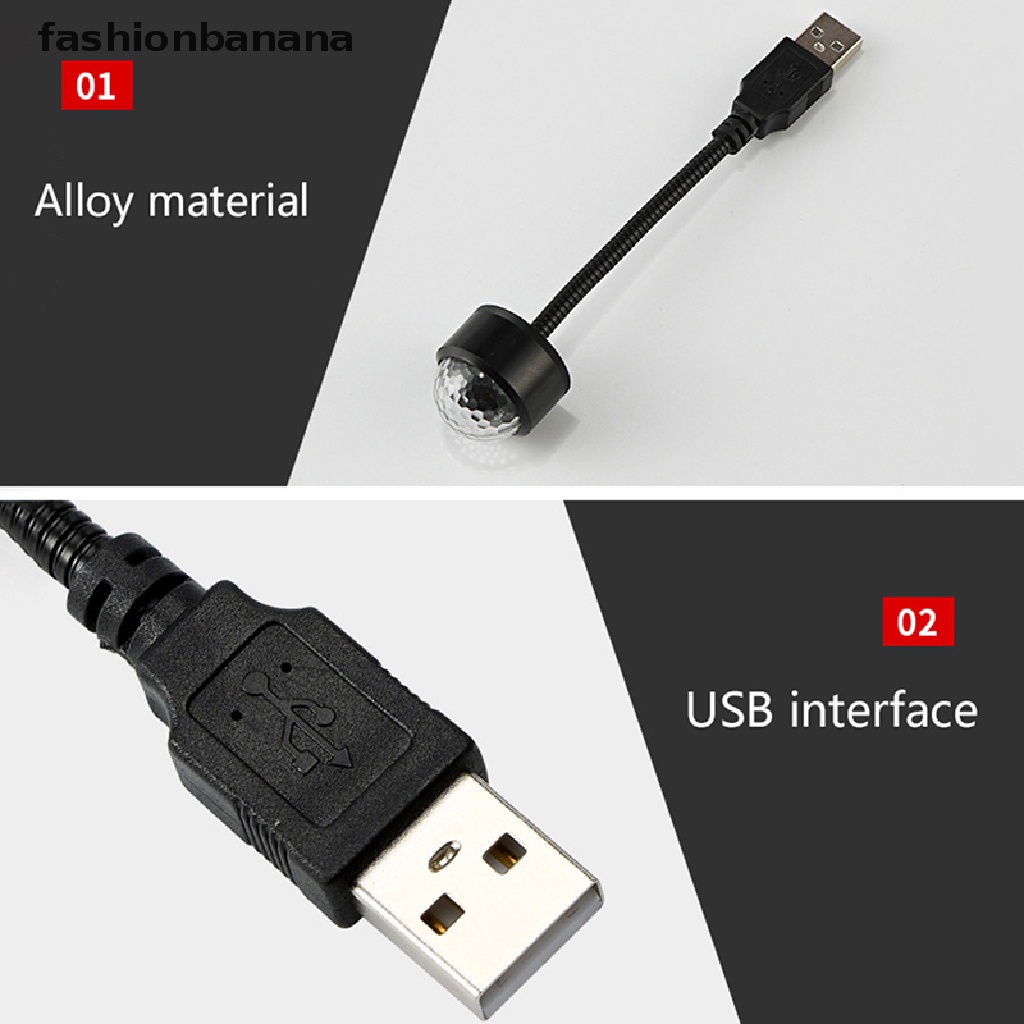 Đèn Chiếu Hình Bầu Trời Sao Mini Nhiều Màu Sắc Cổng USB Gắn Nóc Xe Hơi