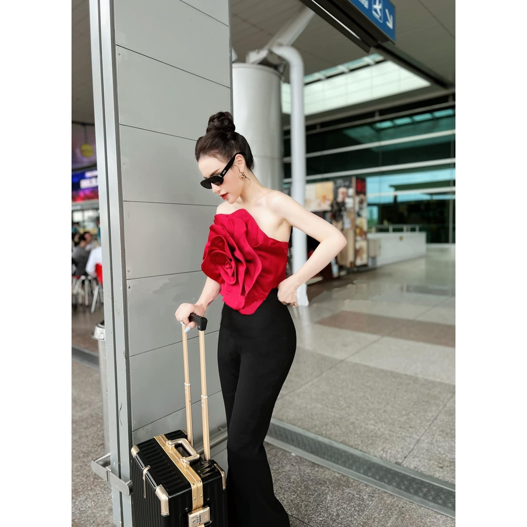 Áo Croptop xinh xắn dễ thương sang chảnh vải Tafta cao cấp may 2 lớp