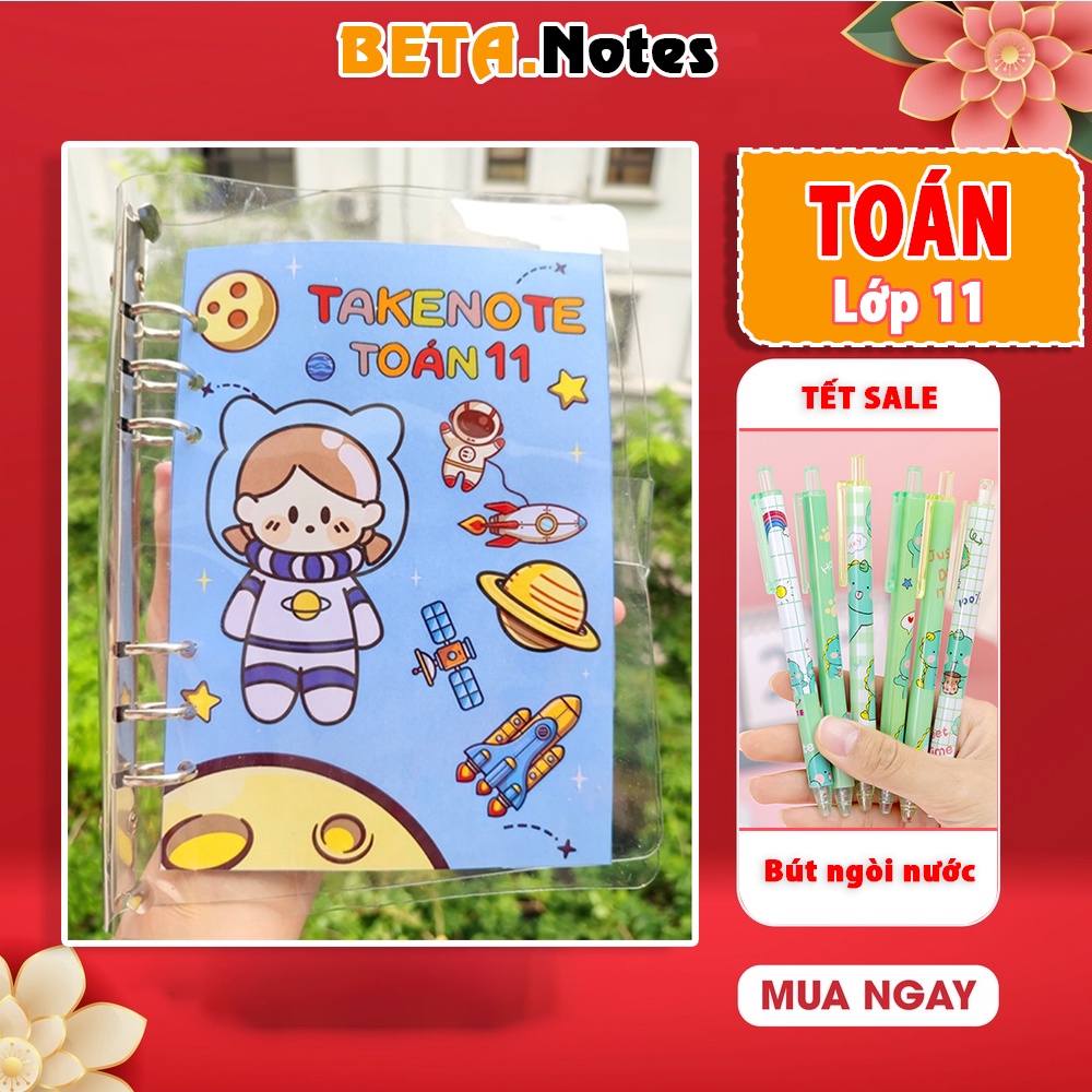 Sổ giấy trang trí sticker toán 11 tổng hợp công thức sẵn, dễ ôn luyện và học tập, sổ takenote đáng yêu