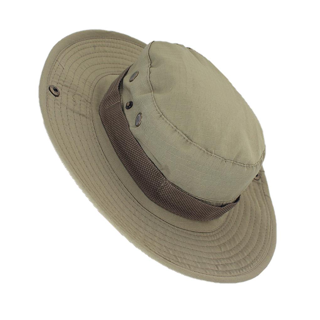 Mũ Tai Bèo Vành Tròn Chống Nắng Màu Khaki Dùng Khi Đi Leo Núi / Câu Cá Dành Cho Nam Nữ