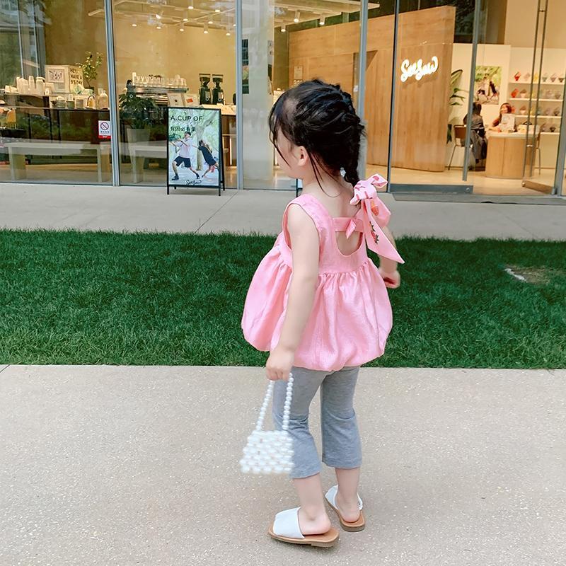 Áo Thun Không Tay Hở Lưng Thời Trang Mùa Hè Dành Cho Bé Gái