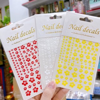 Sticker hoa mai dán móng tay nail mẫu Tết