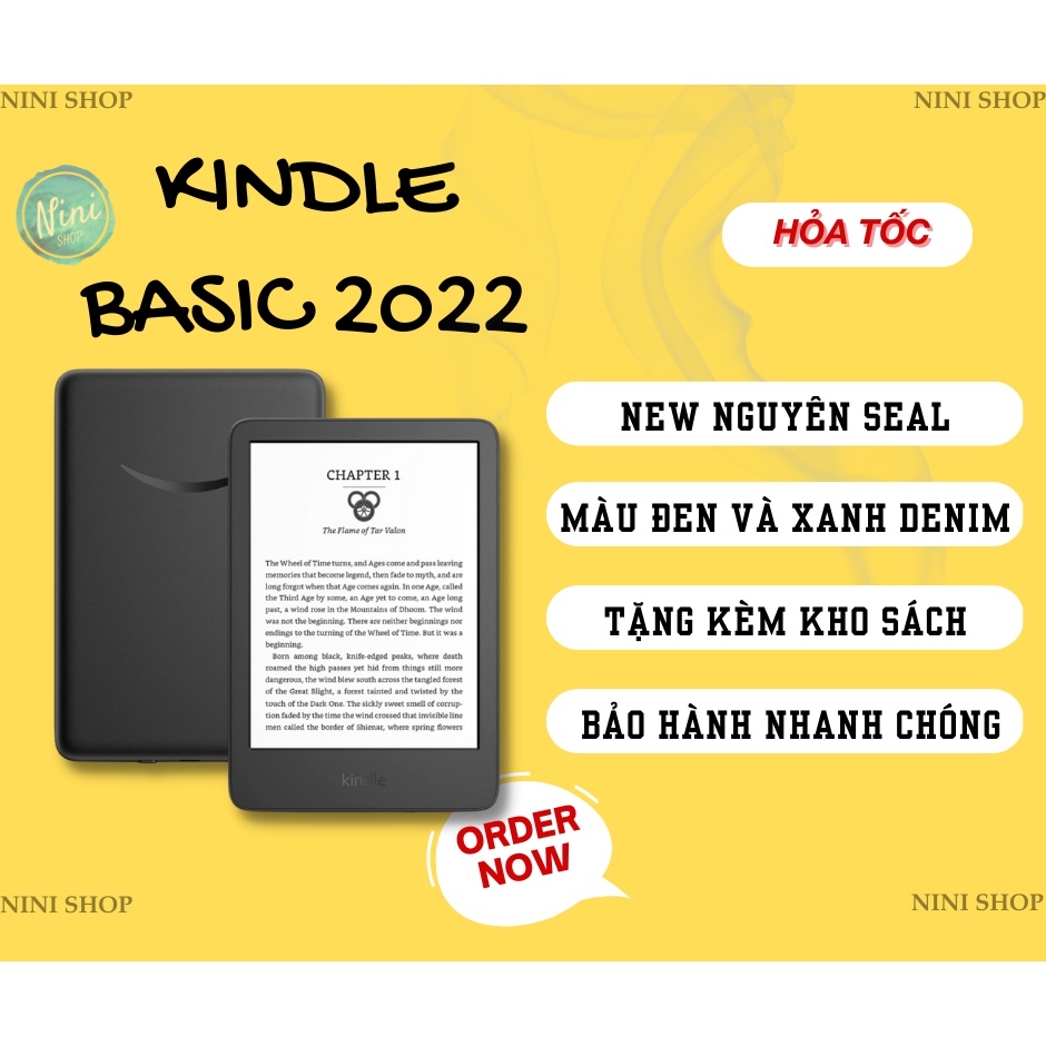 Máy đọc sách Kindle Basic 2022 bảo hành 1 năm | BigBuy360 - bigbuy360.vn