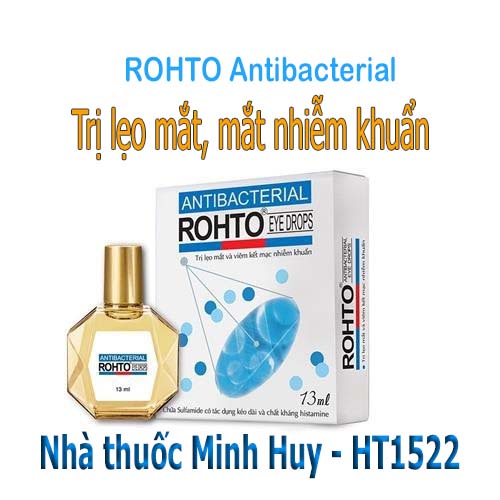 Rohto Antibacterial 13ml cho mắt lẹo, nhiễm khuẩn