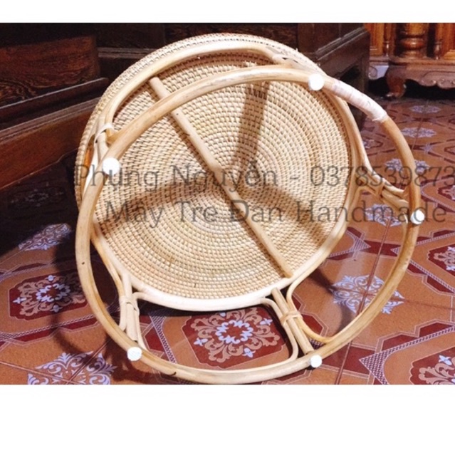 Chân bàn mây tre đan để ban công kích thước D30H20cm, D40H20cm , D50H20cm
