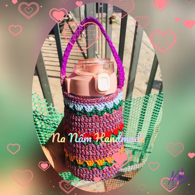 Túi đựng bình giữ nhiệt handmade