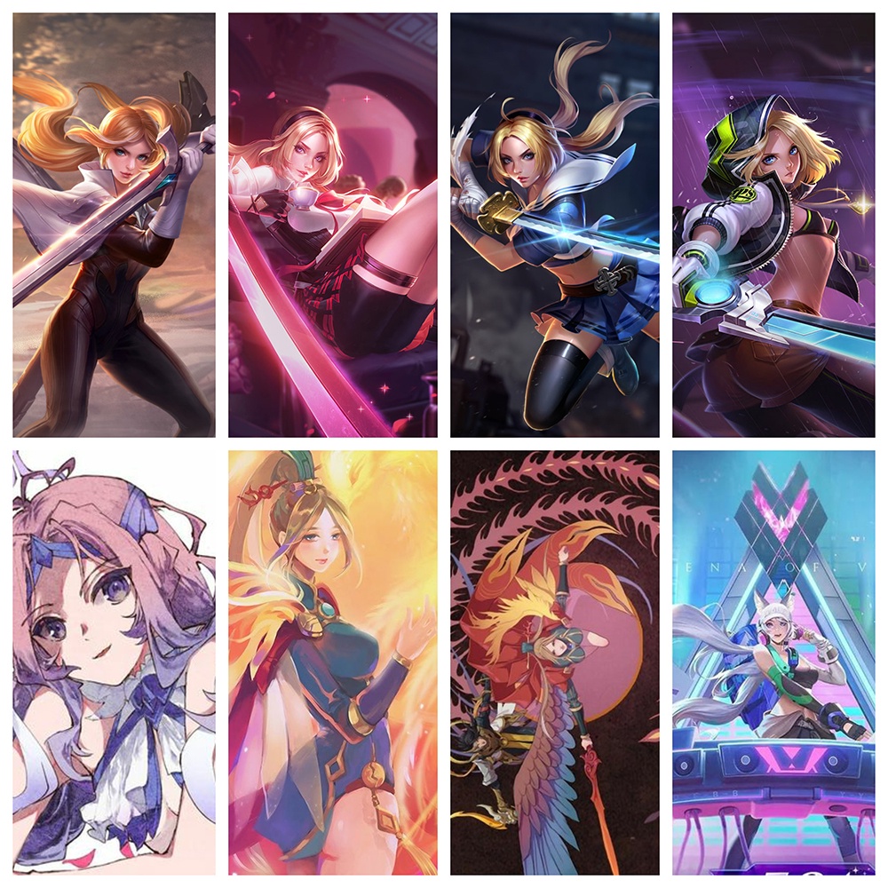 Set Poster A4 in hình Liên quân game Arena of Valor áp phích anime chibi treo tường xinh xắn độc đáo sưu tầm