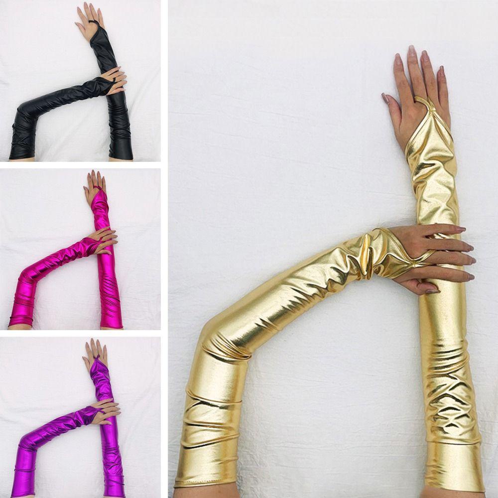 Găng Tay Da Pu Màu Trơn Gợi Cảm Cho Nữ