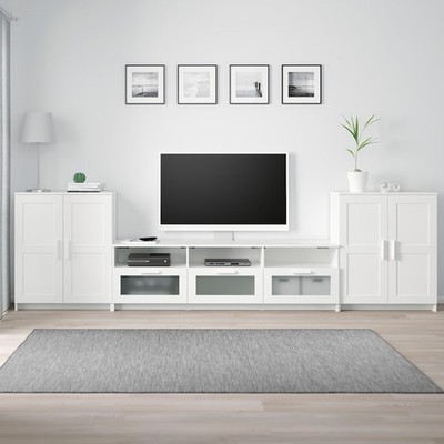 KALUA, Bộ đôi tủ 3 tầng kết hợp Kệ tivi 3 hộc kéo STO_054, 336x41x95cm, kệ gỗ tủ gỗ Scandi Home