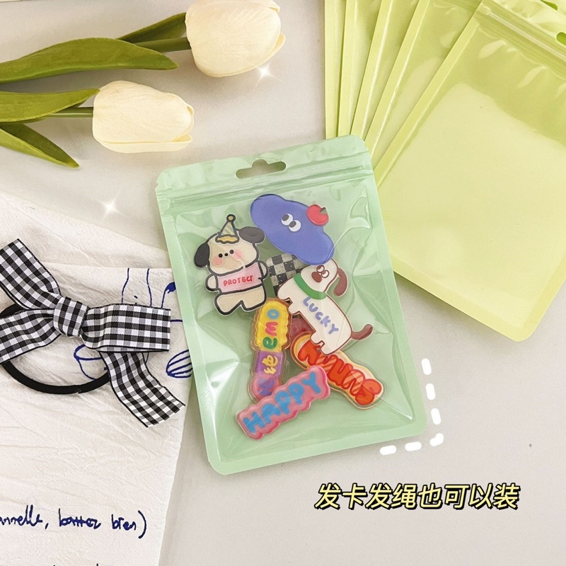 Túi zip màu pastel dùng đựng card Kpop, Toploader đa năng tiện lợi