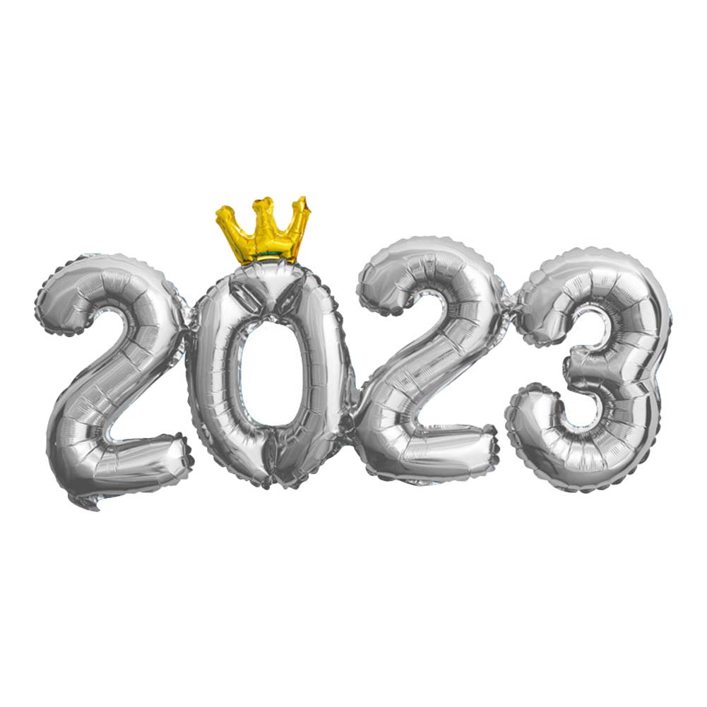 2023 Bóng bay năm mới hạnh phúc Lá nhôm Số bóng bay trang trí tại nhà cho các trang trí tiệc mừng Giáng sinh năm mới
