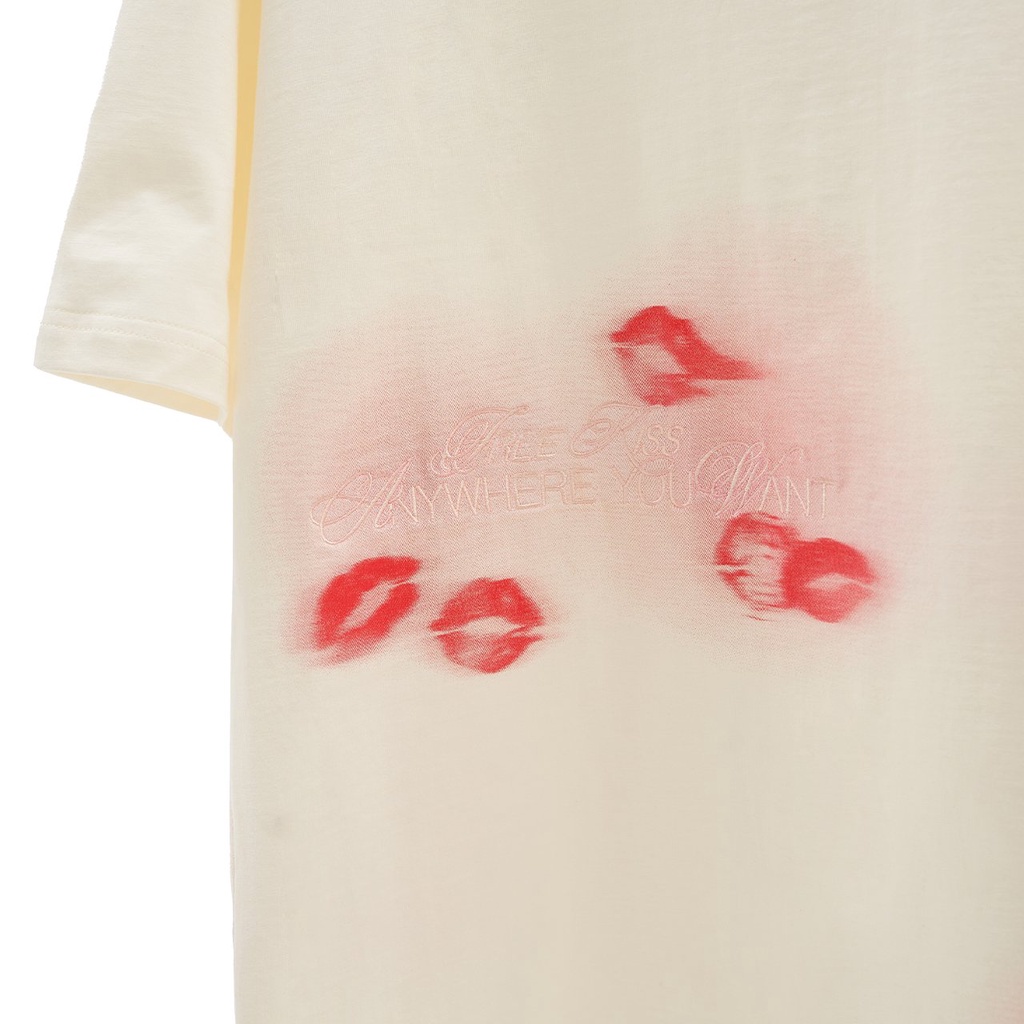 Áo Thun Tay Lỡ Unisex SIP ON YOUR LIPS Màu Tan 100% Cotton - HADES Brand Chính Hãng