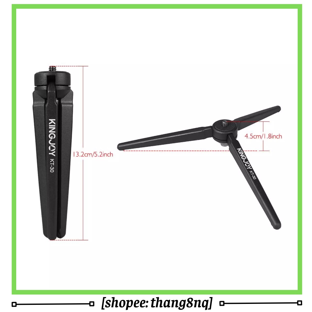 Tripod KingJoy KT-30 hợp kim nhôm, dùng cho điện thoại, máy ảnh | tải trọng tối đa 3kg