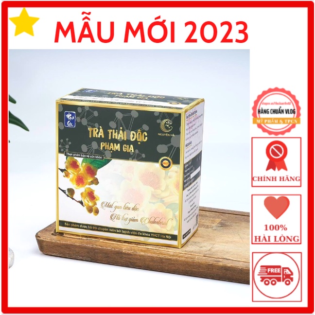 Trà thải độc Phạm Gia giải độc gan mát gan hết mẩm ngứa mụn nhọn nóng trong thanh lọc cơ thể giảm mỡ MẪU MỚI 2023