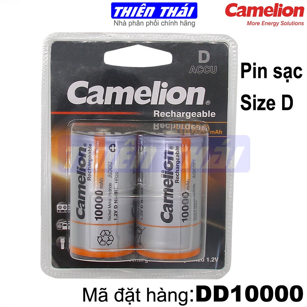 Pin đại sạc,pin trung sạc Camelion HR20,HR14,10000mAh,1.2V.pin bếp gas Âm,dùng cho Đèn Pin, đài radio.