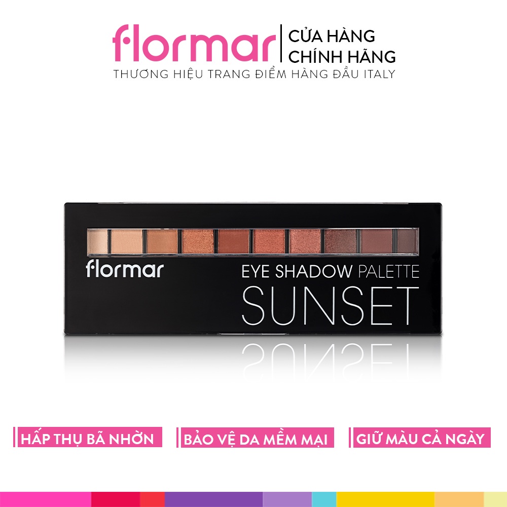 Bảng Phấn Mắt Flormar 10 Ô Eye Shadow Palette 03 Sunset