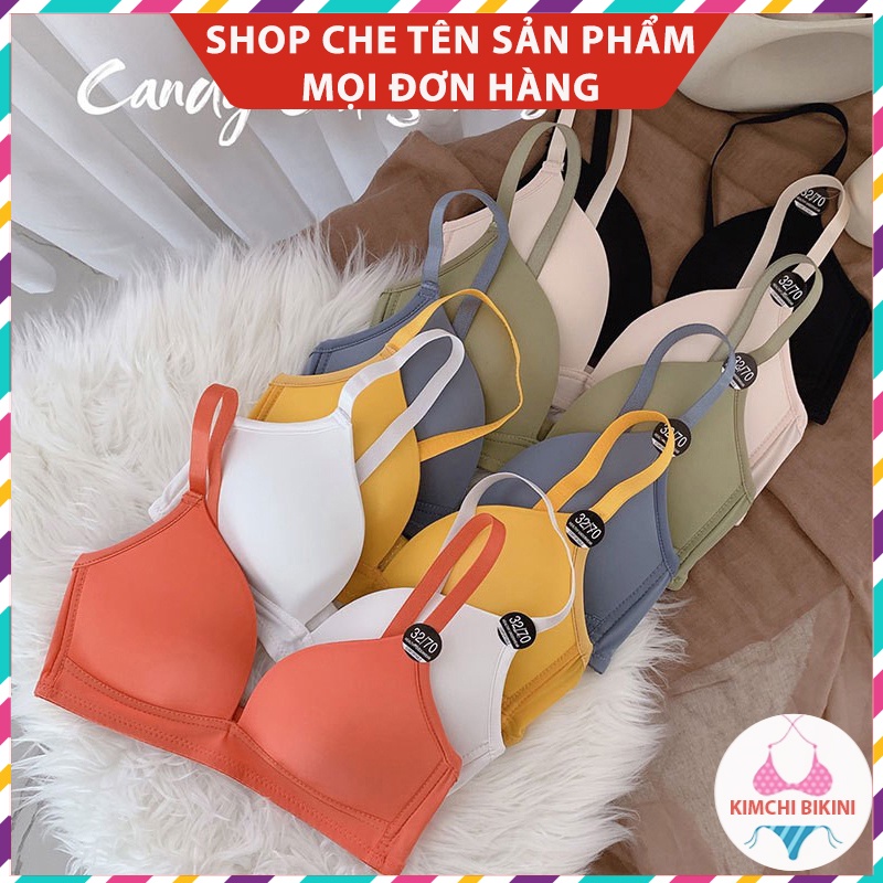 Áo Chip Nữ Su Mẫu Mới KIMCHIBIKINI Áo Nót Không Gọng Chống Hằn Mỡ AL026