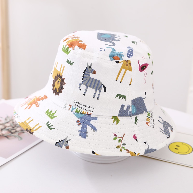 Mũ nón rộng vành chống nắng có lưới và quai buộc thời trang mùa hè sành điệu cho bé 1-4 tuổi