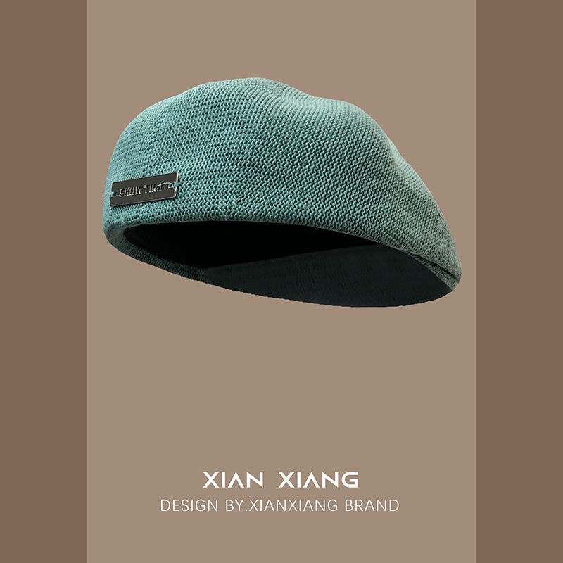 Helolis Mũ Beret Nhãn Kim Loại Thời Trang Cổ Điển Mặc Trước Khi Đi Ra Ngoài