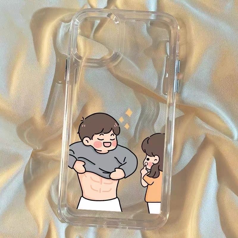 Ốp lưng iphone dành cho các cặp đôi yêu nhau hoạt tiết nam nữ hoạt hình khoe múi khoe mỡ cute , Ốp đôi tình yêu