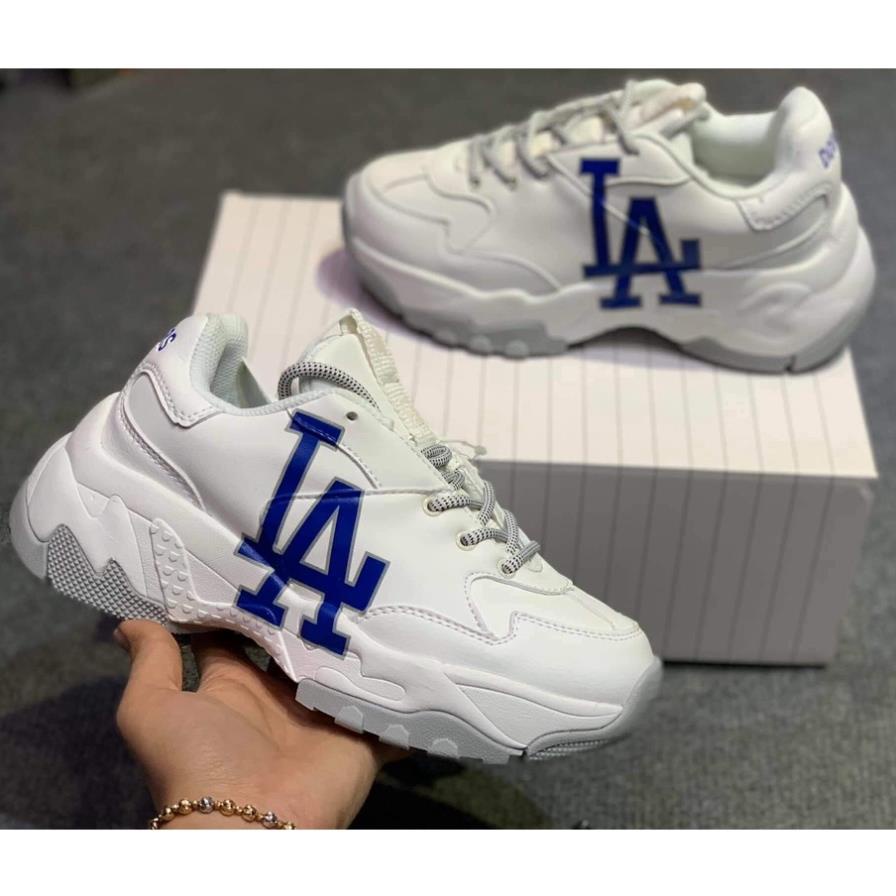 Giày Sneaker Mlb LA,Giày Thể Thao LA Da Bò Đế Tách Cao Siêu Hot Siêu Xinh Full Size