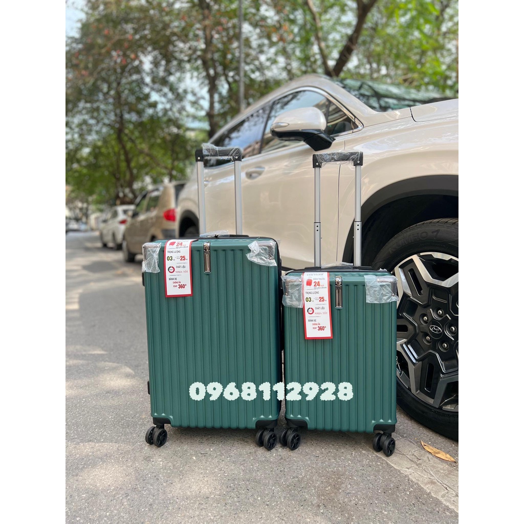 Vali Kéo Du Lịch NHỰA ABS+ PC chống bể chống va đập,hàng Quảng Châu sản xuất nhựa an toàn