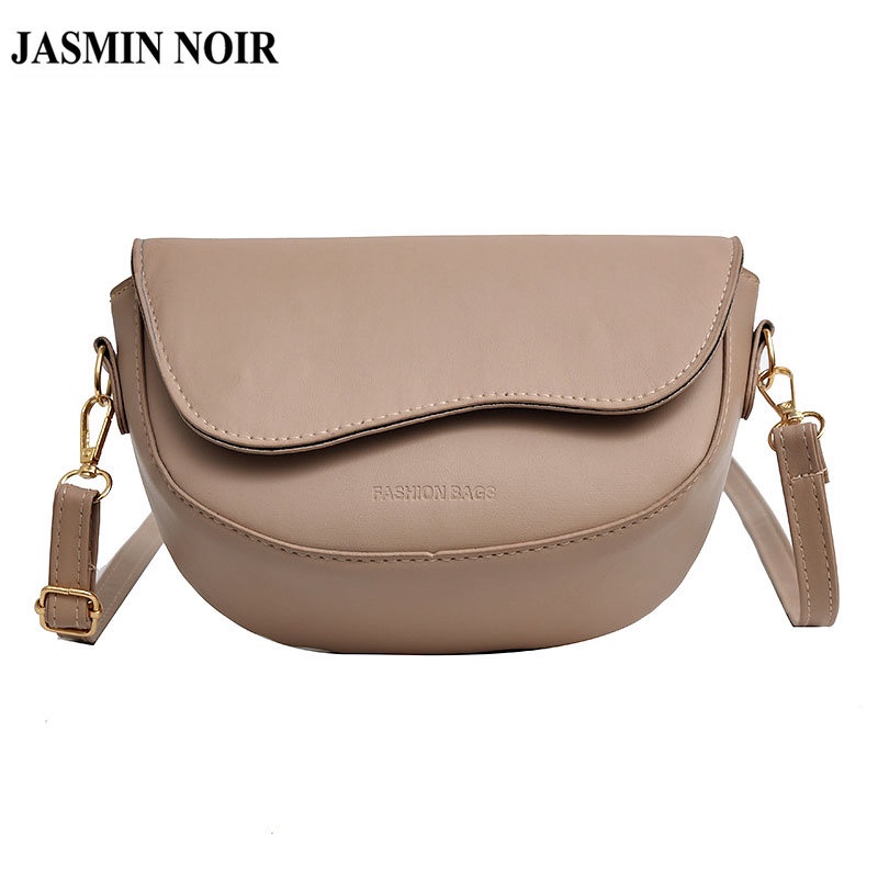 Túi Đeo JASMIN NOIR Chéo Bằng Da PU Hình Yên Ngựa Cho Nữ