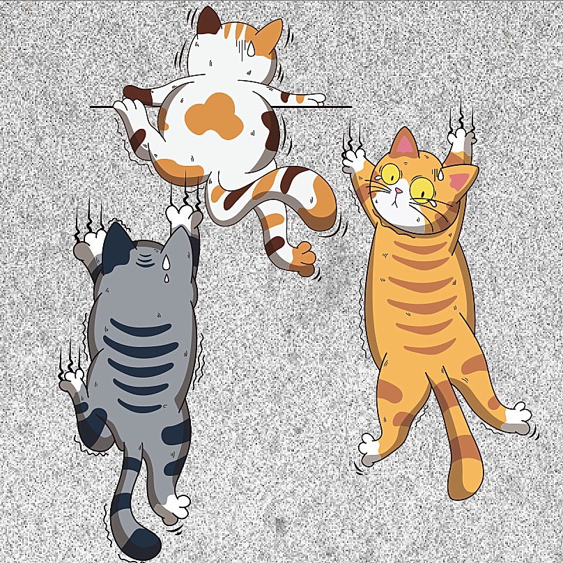 Miếng Dán PVC Hình Mèo Hoạt Hình Dễ Thương Chống Nước Trang Trí Xe Hơi