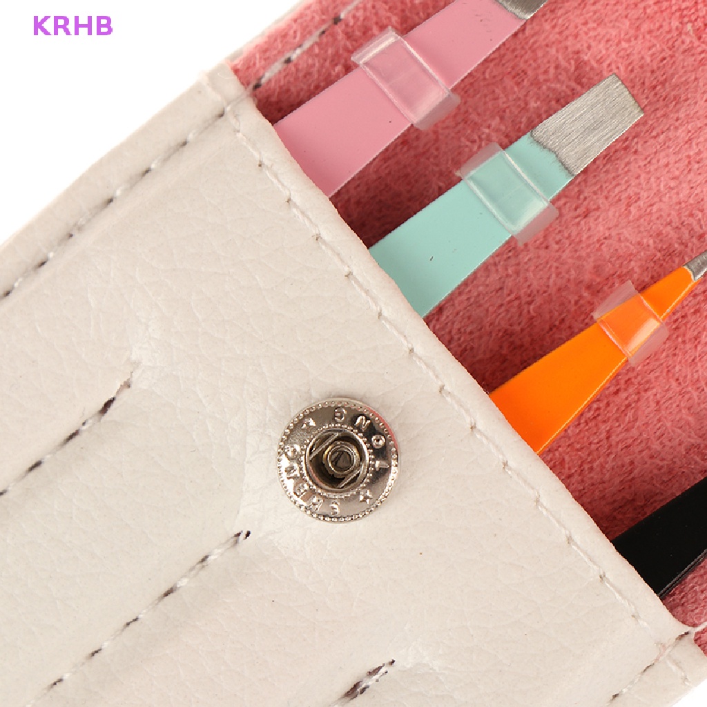 Set 4 Nhíp Nhổ Lông Mày Bằng Thép Không Gỉ Tiện Dụng Chất Lượng Cao Mới