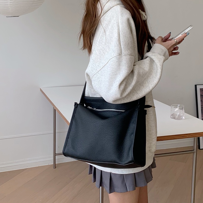Túi đeo vai YADOU màu trơn sức chứa lớn phong cách Hàn Quốc đơn giản thời trang dành cho nữ