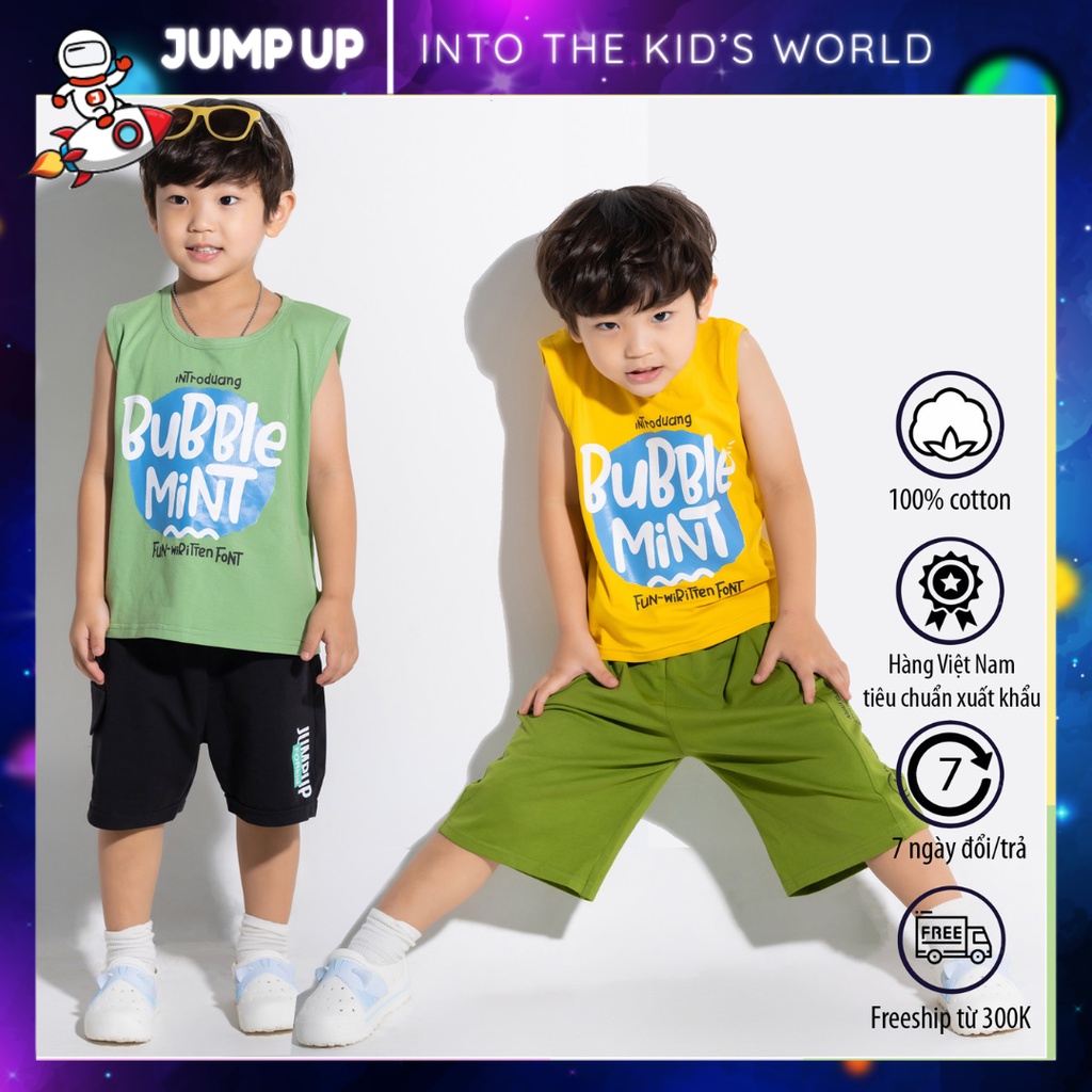 Áo Thun Sát Nách, Áo Phông Ba Lỗ Bé Trai Chất Liệu Cao Cấp - Jump Up