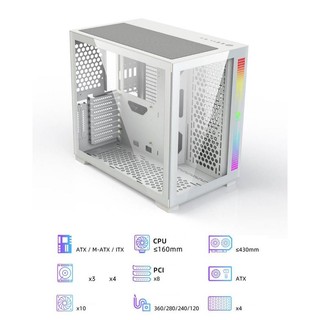 Vỏ Case Coolmoon Aosor Moon Place Pro (Mid Tower/Màu Trắng)