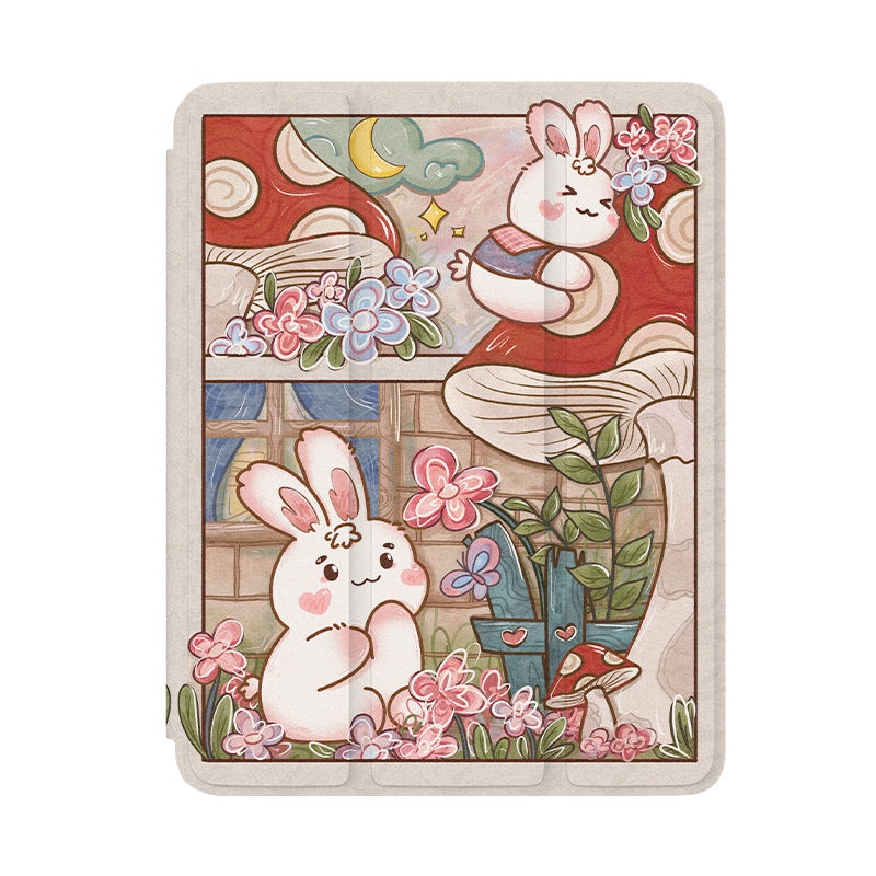 Ốp Máy Tính Bảng Mềm Hình Thỏ Hoa Cho iPad GEN10 7 / 8 / 9 Air4 / Air5 Pro11 "Pro12.9" 2022 Pro10.5 "mini6