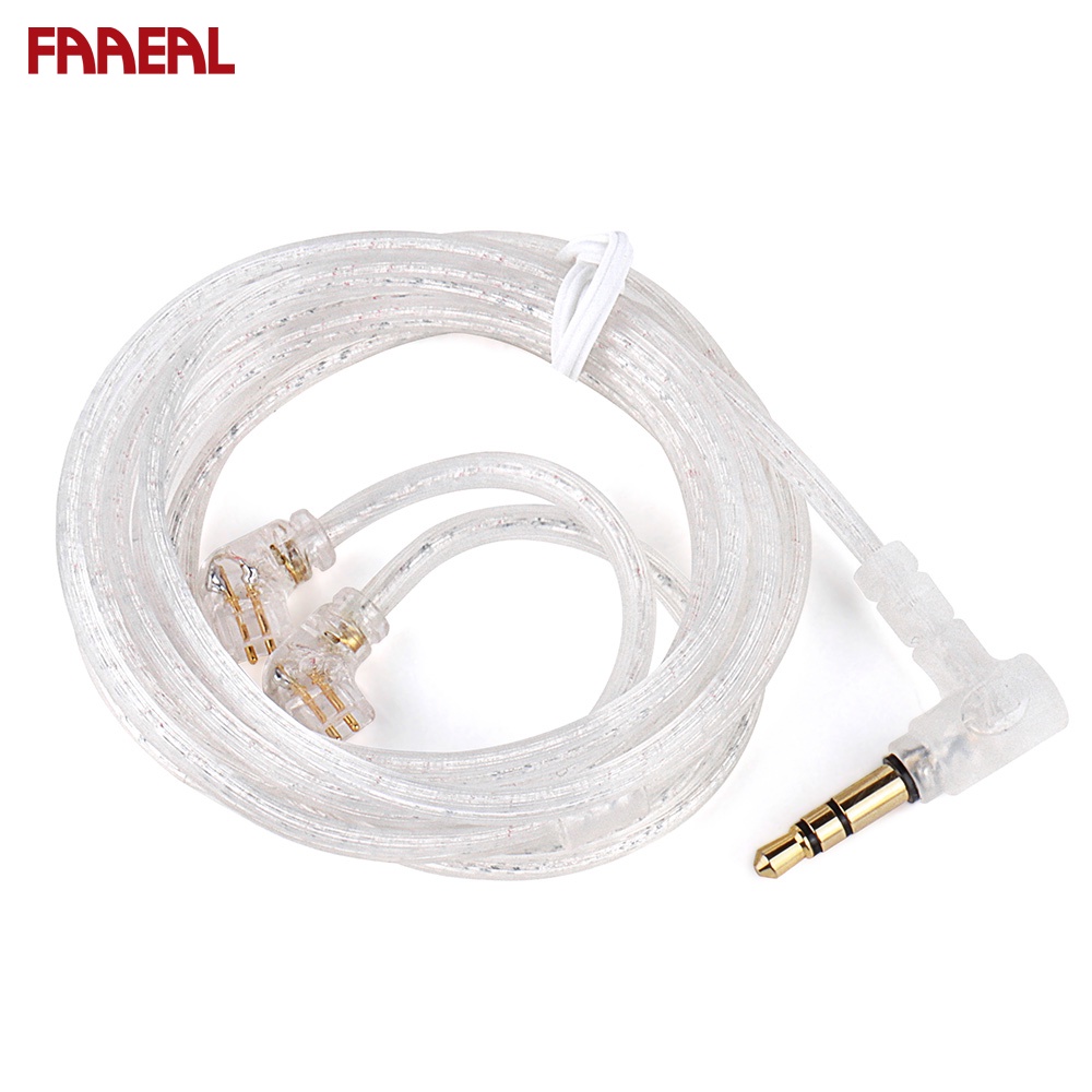 FAAEAL Earphone Upgrade Cable F2 Earbuds Silver Plated Replacement Wire