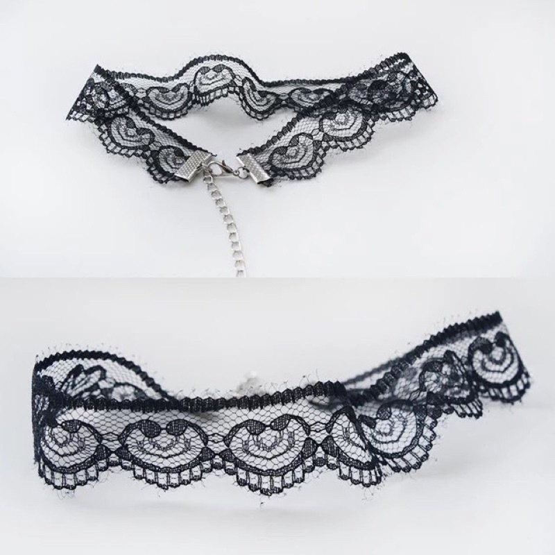 Vòng cổ ren trắng thời trang nữ xinh - Khanturban