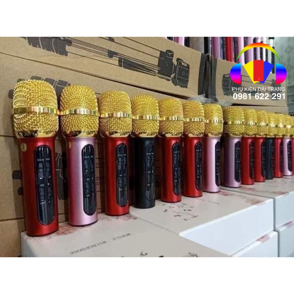 Mic c11 nâng cấp 2 dây cải tiến dây livestream dài 2m - Tặng 2 tai nghe hát 2 người - Tặng giá đỡ mic