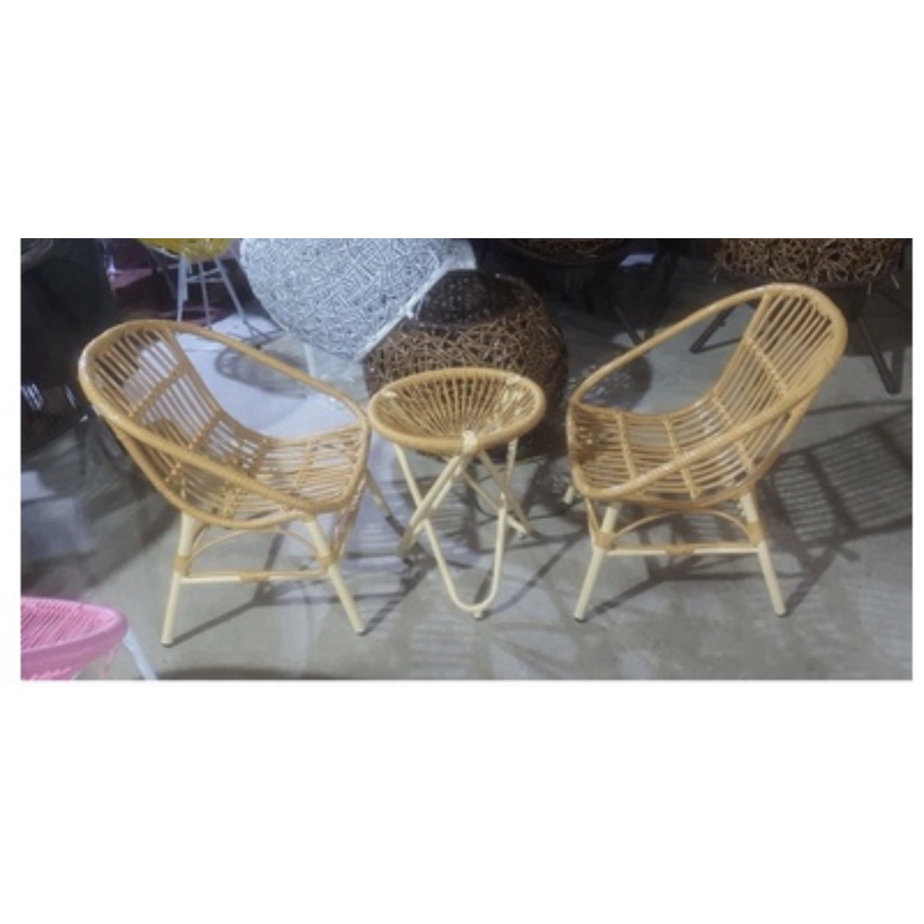 Ghế mây nhựa ghế sò tự nhiên quán cafe, trà chanh, ghế ban công, hè, sân vườn, ghế đa năng, ghế homestay
