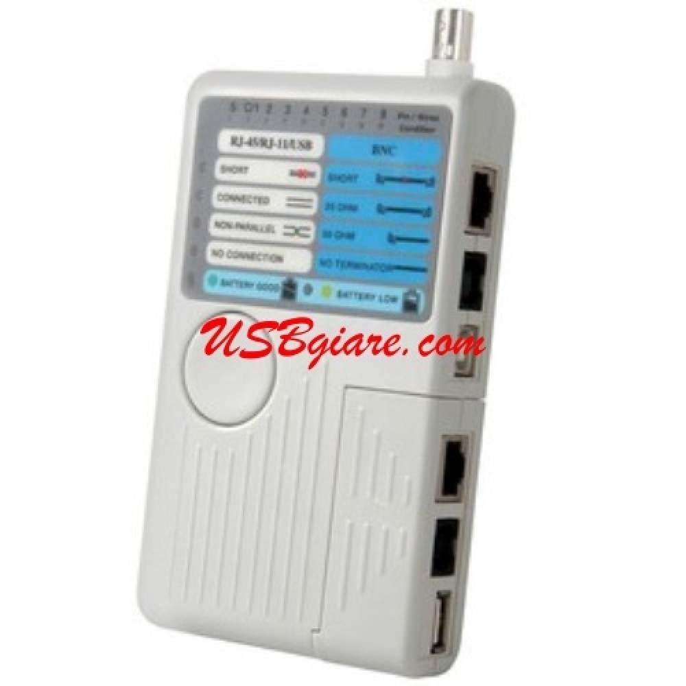 BỘ TEST CÁP MẠNG CÁP ĐIỆN THOẠI CÁP USB CÁP ĐỒNG TRỤC 4 IN 1