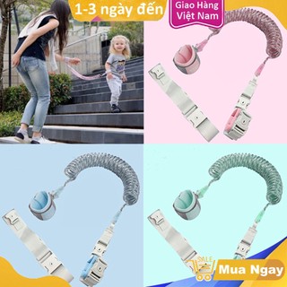 Dây Chống Lạc Đeo Vòng Tay Và Thắt Lưng Có Khóa Chống Thất Lạc Cho Bé, Dây Dài 2m Lõi Thép Chắc