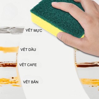 Cước da lợn 1miếng dày 2lớp rửa chén, ly, nồi
