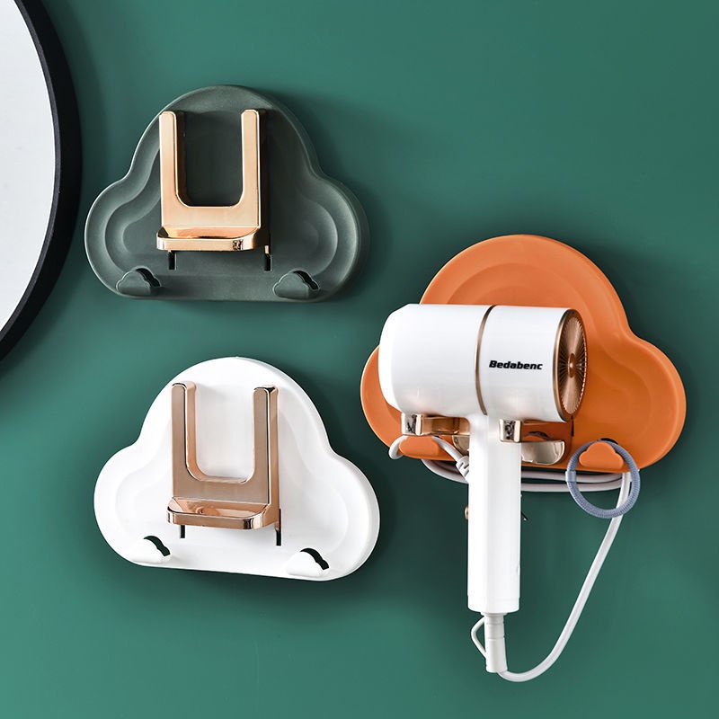 Toilet Hair Dryer Rack Punch-Free Wall-Mounted Toilet Wall Hook Hair Dryer Holder Multifunctional St